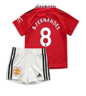 Manchester United Bruno Fernandes #8 babykläder Hemmatröja barn 2022-23 Korta ärmar (+ Korta byxor)